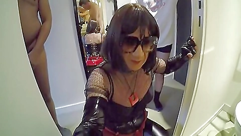 Busty shemale with a big booty gets fucked in the ass