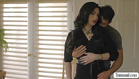 This brunette is in an orgy in which she's getting fucked