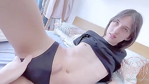 Amateur brunette takes a cup of coffee and gets fucked