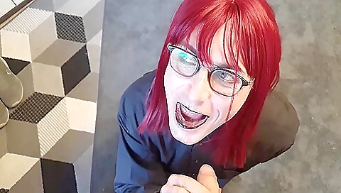 German redhead and brunette 18+ slut in stockings in a compilation