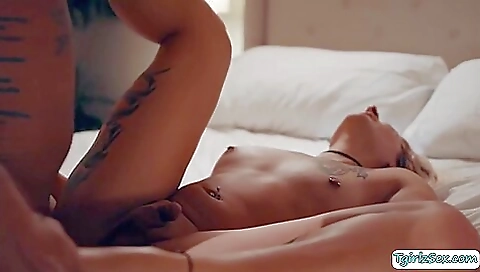 Busty blonde babe fucked by a perverted stepbrother