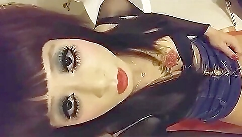 Foot fetish and lingerie tattoo in amateur bbw video