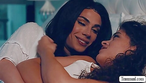 Brunette gets fucked with a great big load of dick