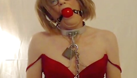 Blonde in stockings with a red hair and a sexy body