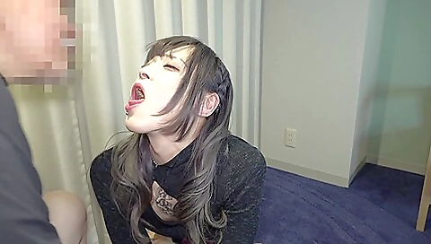 Japanese babe rides big cock and fucks in front of the camera